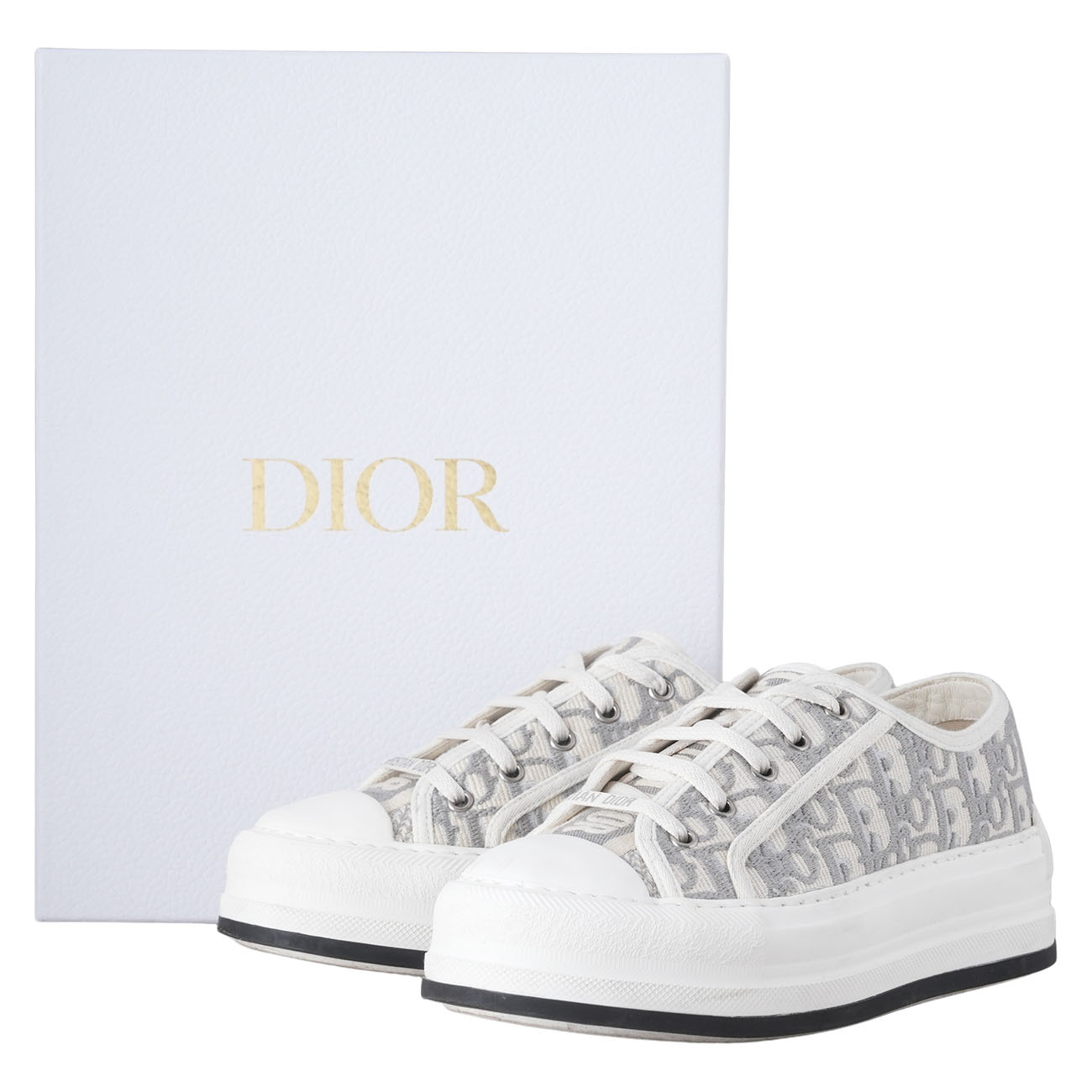 CHRISTIAN DIOR(USED)디올 오블리크 플랫폼 스니커즈 #38